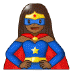 🦸🏾‍♀️ woman superhero: medium-dark skin tone display on Samsung